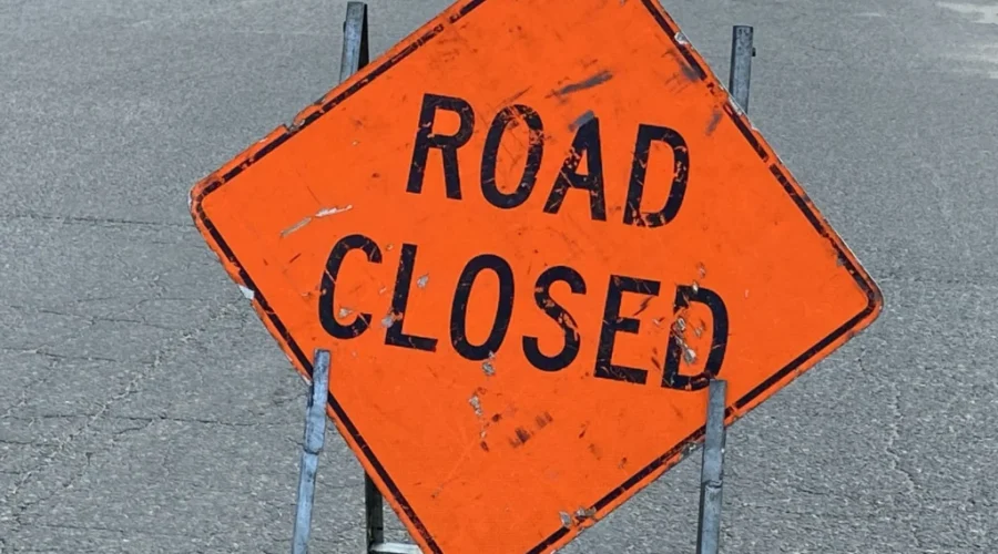 Road closure on Guylaine Street in Dieppe