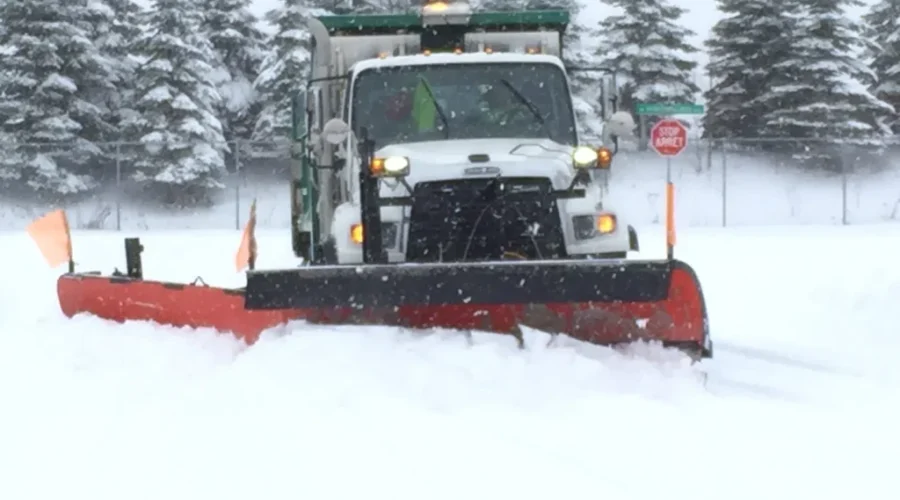Snowy road conditions in Moncton region