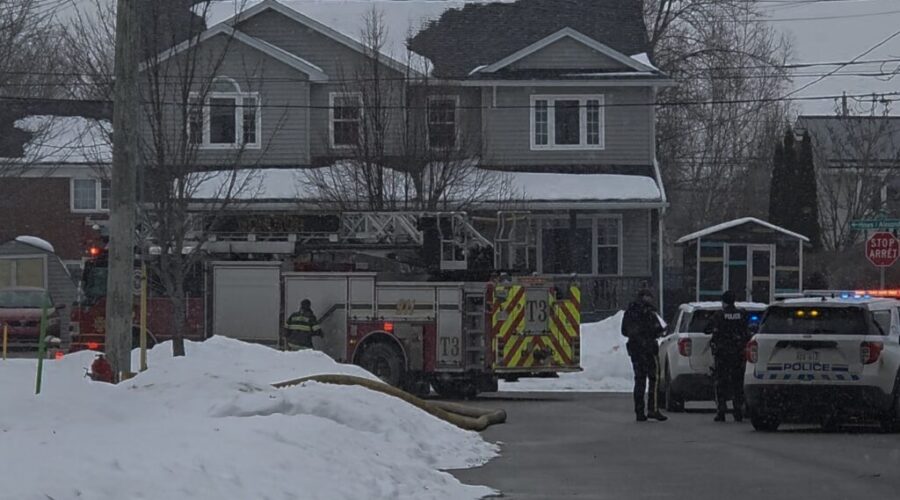 Guns found in home during fire, two men arrested