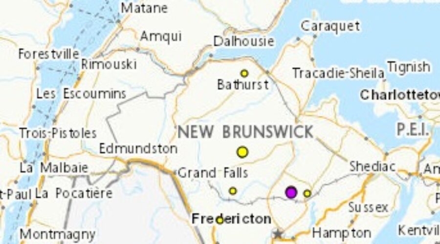 Two small N.B. earthquakes on April 1