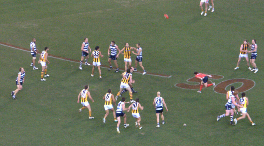 High-flying, fast-paced Aussie rules football in the Hub City